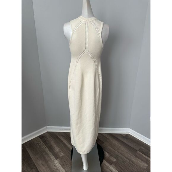 NWT Jil Sander Pointelle-knit Wool Maxi Dress Size FR 30 / US 00 $2450 - Picture 9 of 10